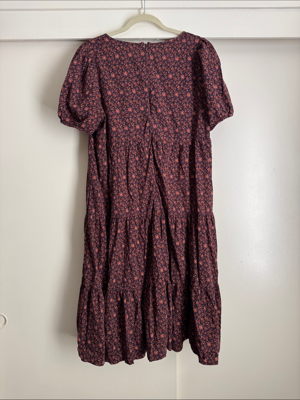 Madewell Aidy Square-Neck Tiered Midi Dress in Orchard Floral size 14 - Picture 10 of 12